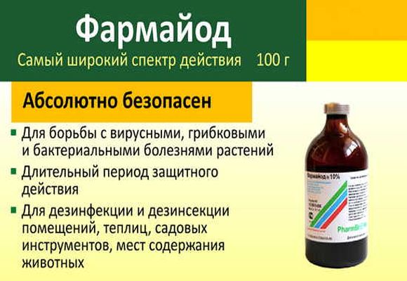 «Фармайод» для растений: состав, производитель, форма выпуска, назначение, отзывы + дозировка, инструкция по применению